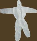 Costume protecteur en plastique de corps de Hazmat de couleur blanche plein fournisseur