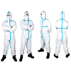 Tenue de protection médicale jetable en plastique de tenue de protection d'une seule pièce de PPE fournisseur