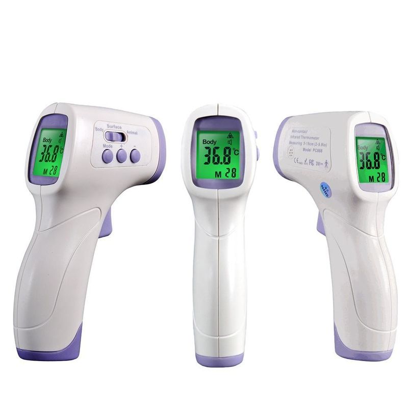 Thermomètre infrarouge sans contact du front tenu dans la main IR médical fournisseur