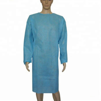Les robes chirurgicales de pliage vétérinaire en plastique jetable blanc de Sms imperméabilisent fournisseur