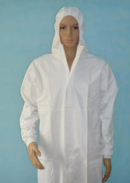 Robe croisée jetable d'isolement de protection d'hôpital confortable de PPE de tissu fournisseur