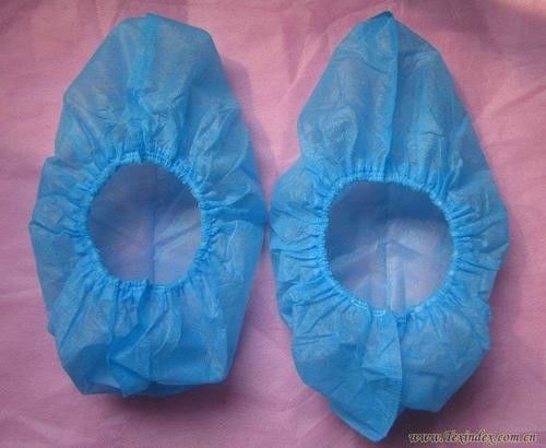 D'anti dérapage d'hôpital de Cleanroom de tissu de chaussure de couverture glissement bleu jetable non fournisseur