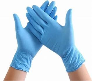 Les gants bleus médicaux jetables de préparation de nourriture de nitriles saupoudrent librement fournisseur