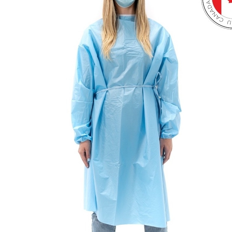 Robes patientes blanches jetables en gros d'isolement de PPE pour l'hôpital fournisseur