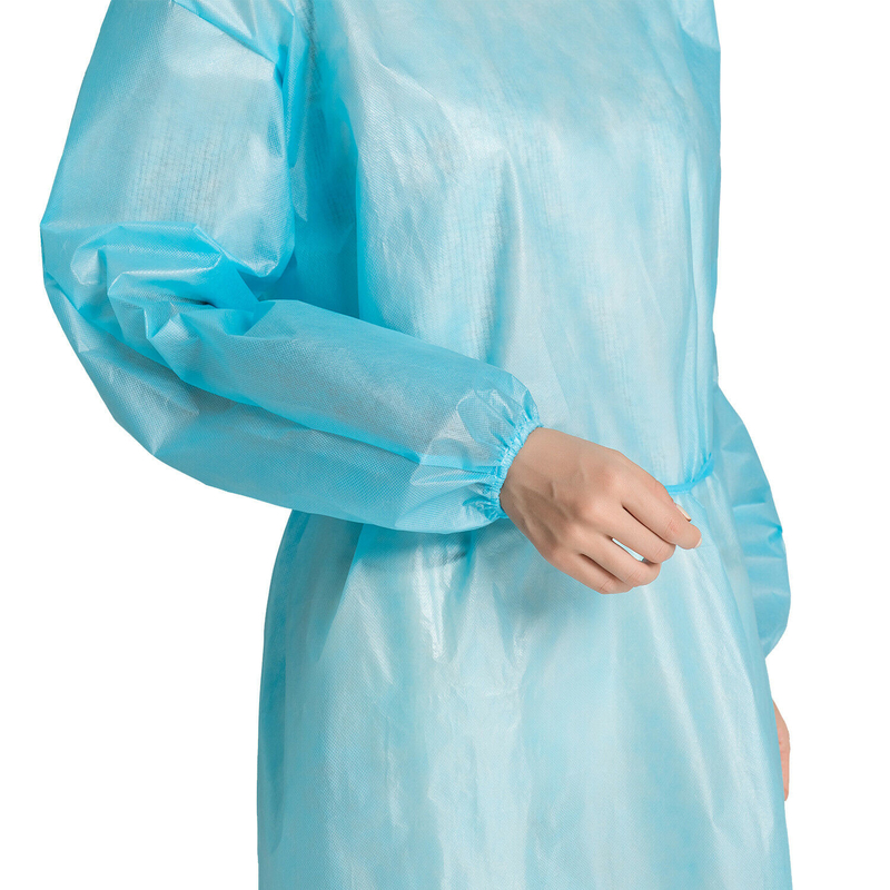 Fluide jetable respirable de robe d'isolement de barrière de clinique résistant fournisseur
